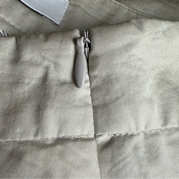 Peserico Women's Classic Pleated Light Tan Cotton Blend‎ Midi Skirt Size 10 - Picture 3 of 6